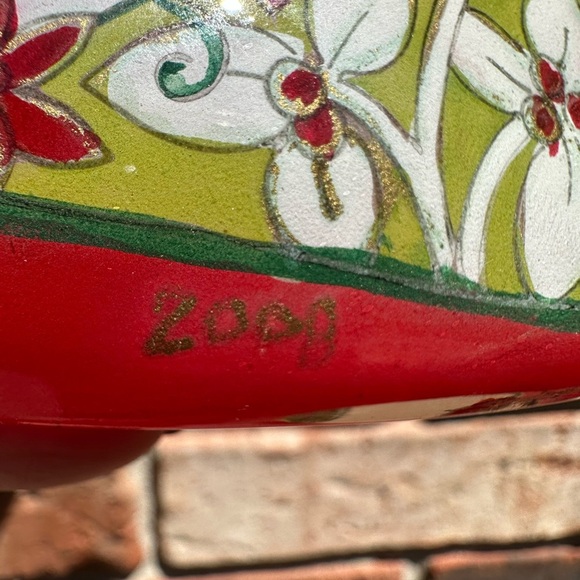 Pier 1 Li Bien Heart Shape Glass Ornament JOY NOEL 2008 Original Red Box - Picture 7 of 9